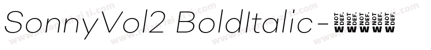 SonnyVol2 BoldItalic字体转换